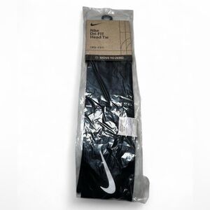 Nike Dri-Fit Black Head Tie - Fury Sweat-Wicking - Brand New